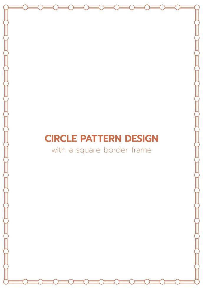 Circle pattern design with a rectangle border frame vector