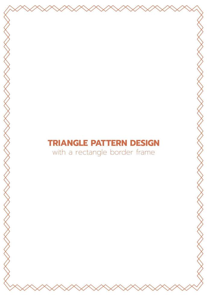 Triangle pattern design with a rectangle border frame vector