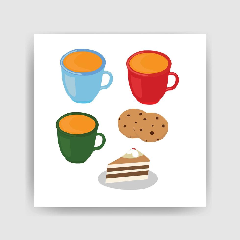 tea time vector illustration