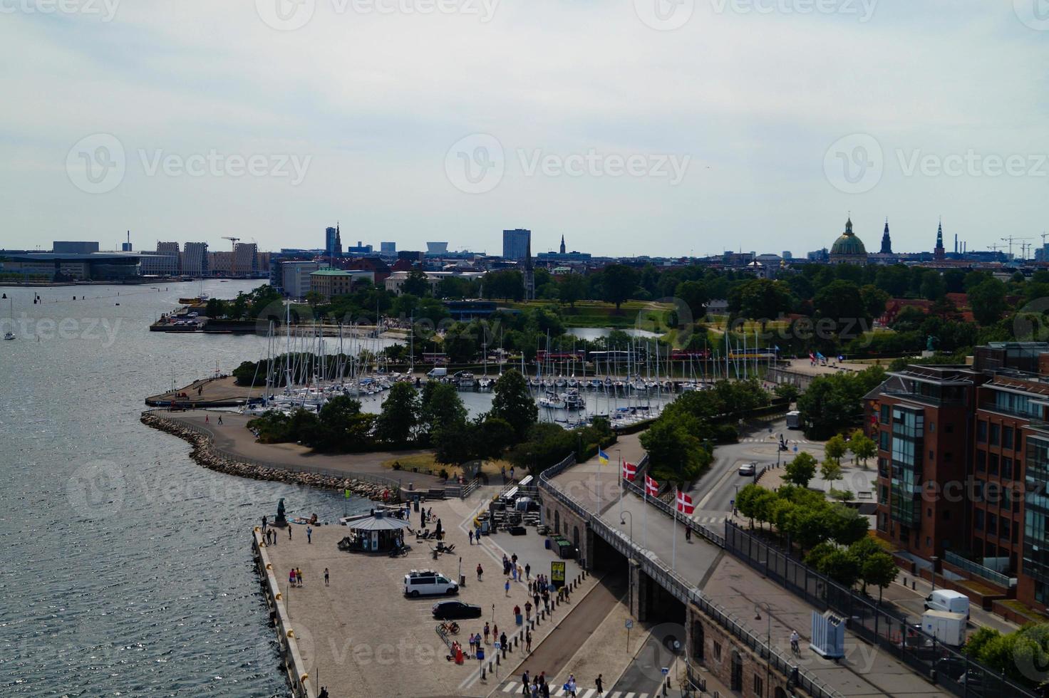 Copenhagen in Denmark from the perspective of the cruise terminal photo