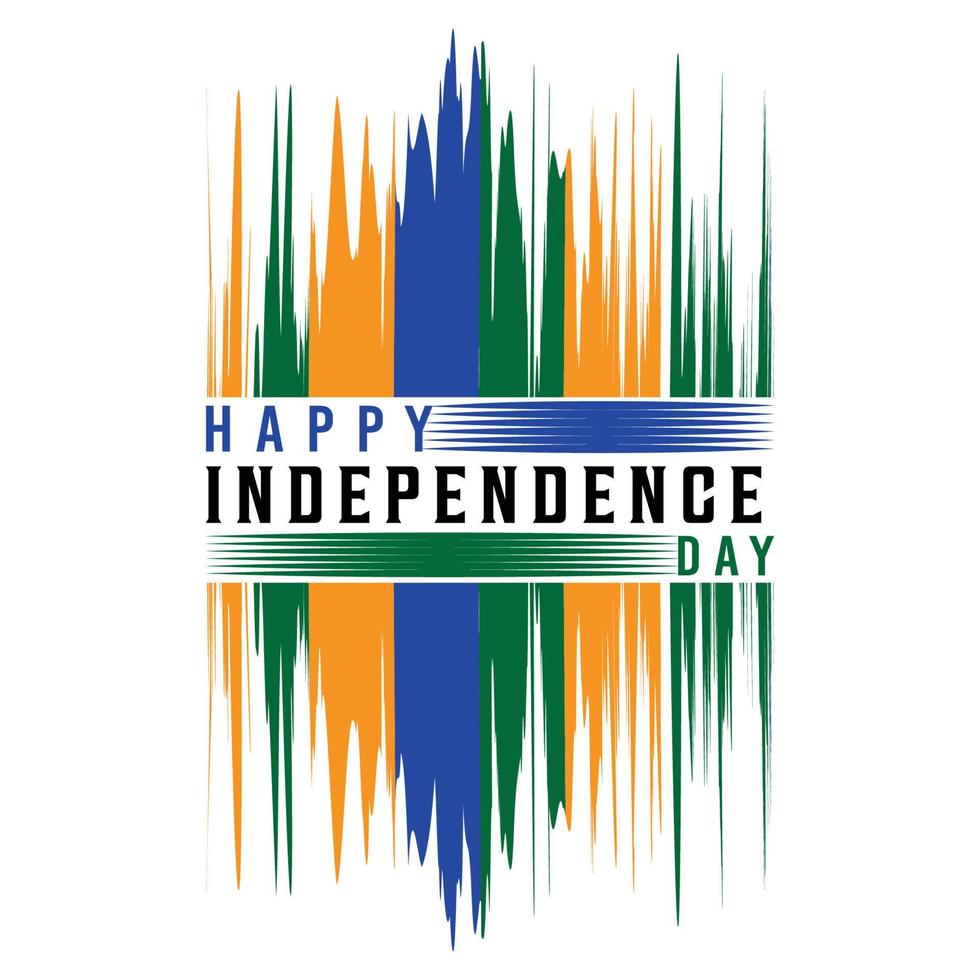 diseño de camiseta del día de la independencia india vector