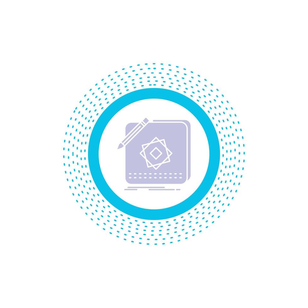 Design. App. Logo. Application. Design Glyph Icon. Vector isolated illustration
