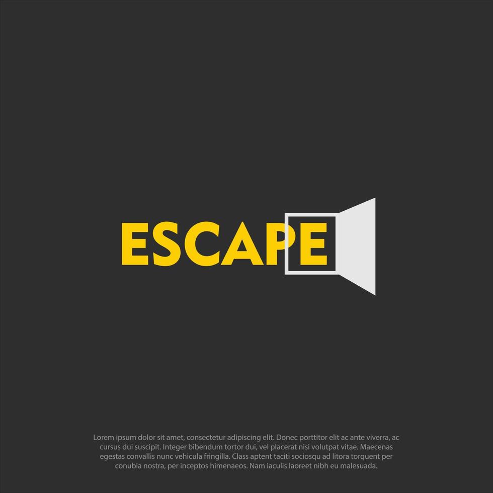 vector de diseño de logotipo de letras de escape