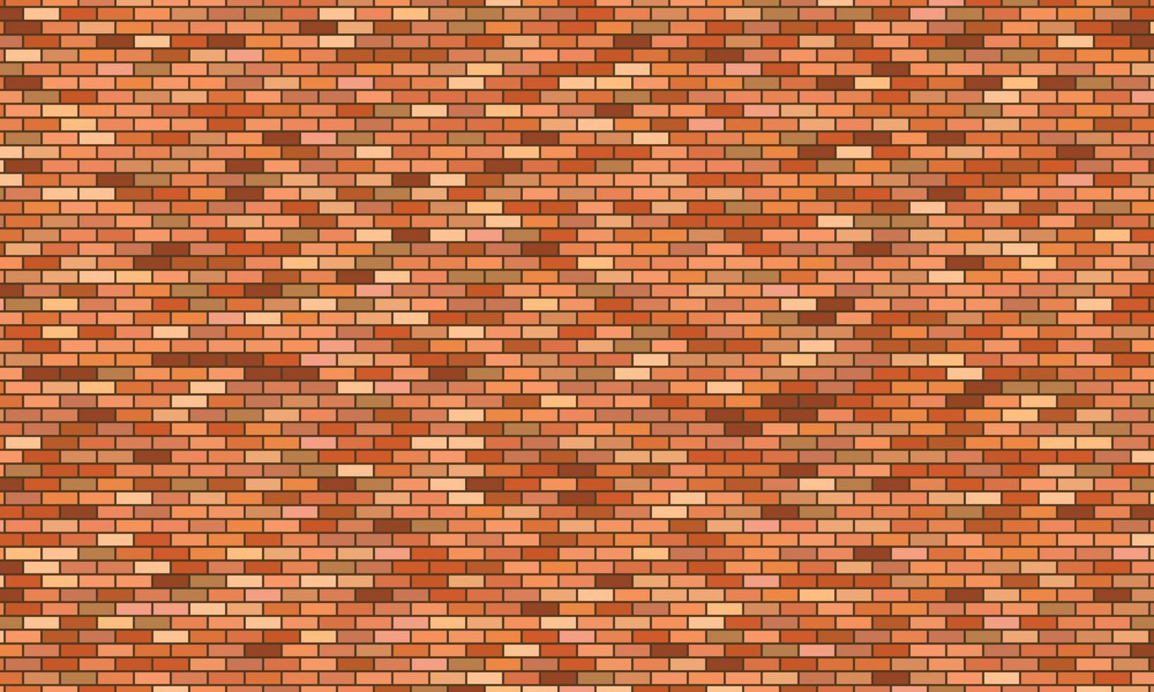 Red brick wall background. Vector illustration