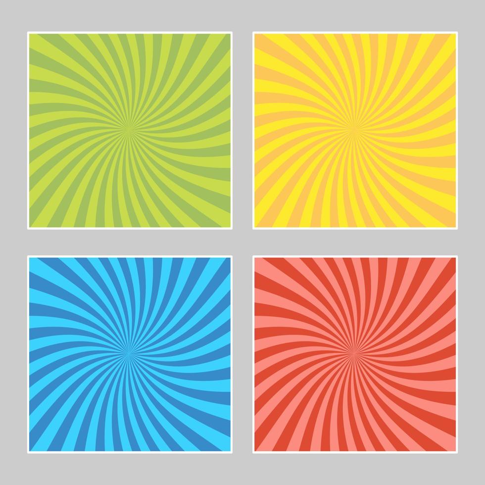 Set of multi colored pop art banners. Halftone comic template with place for your text for design. Vector illustration