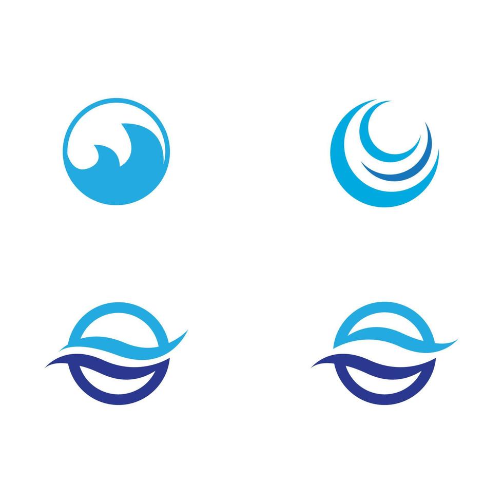 Water Wave symbol and icon Logo Template vector