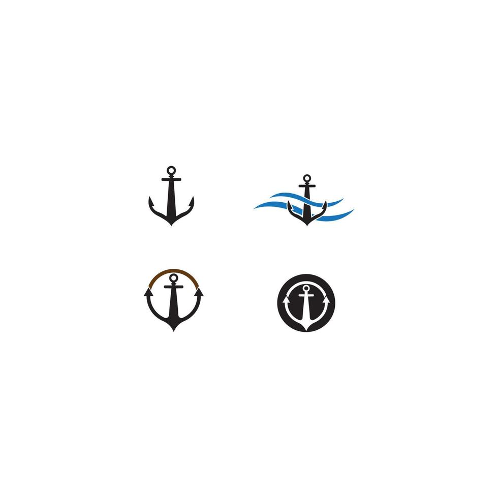 Anchor icon Logo Template vector