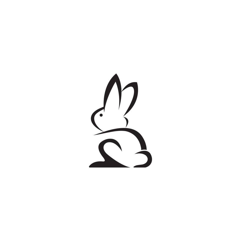 Rabbit Logo template vector icon illustration