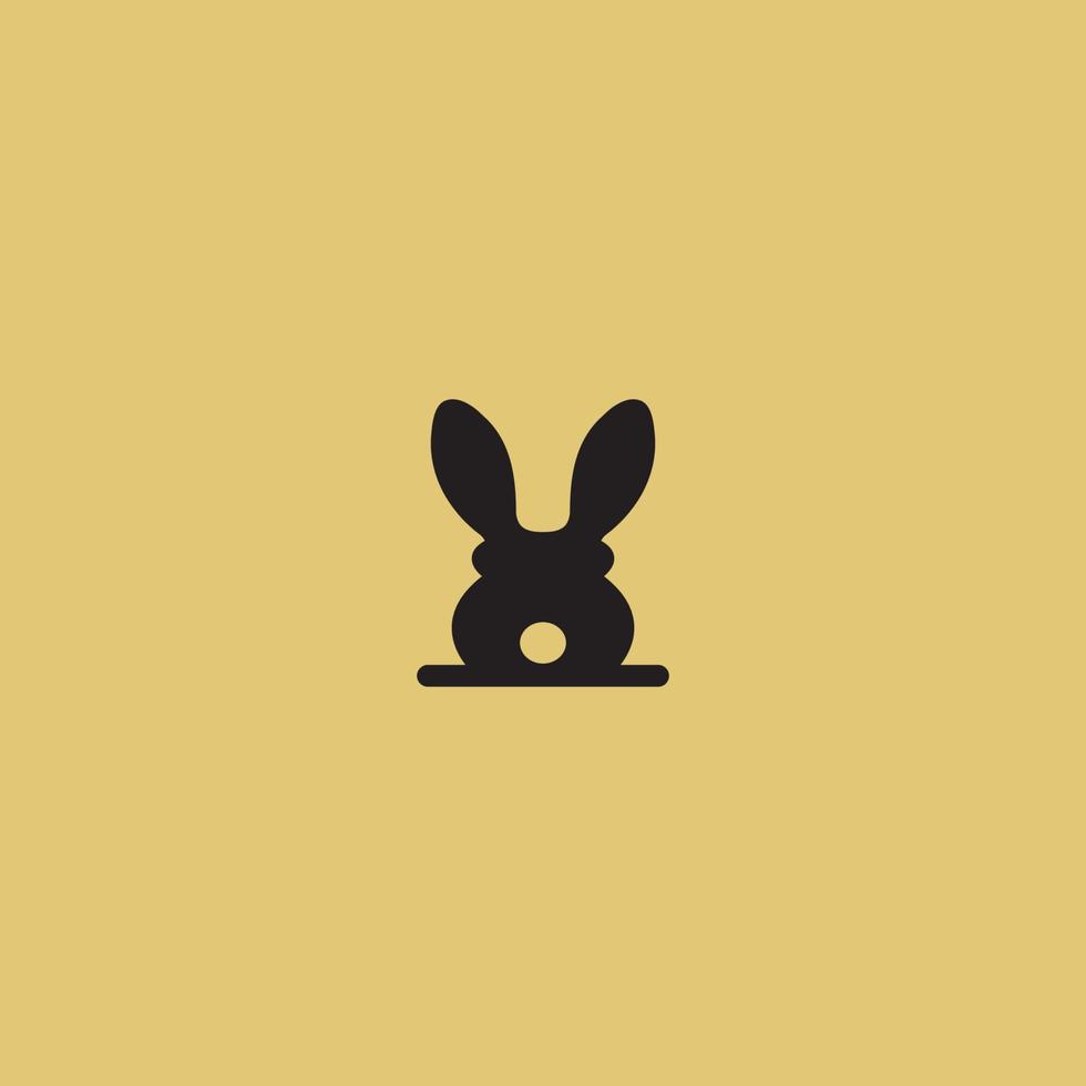 Ilustración de icono de vector de plantilla de logotipo de conejo