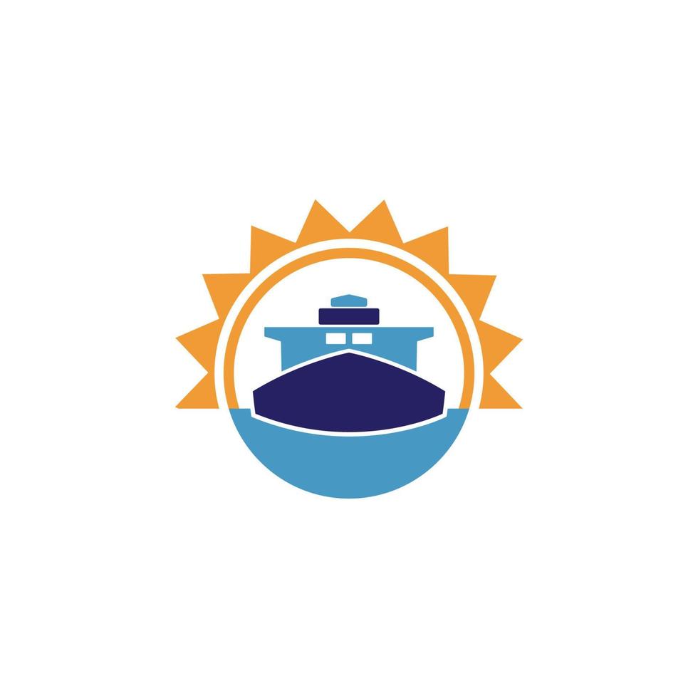 cruise ship Logo Template vector icon