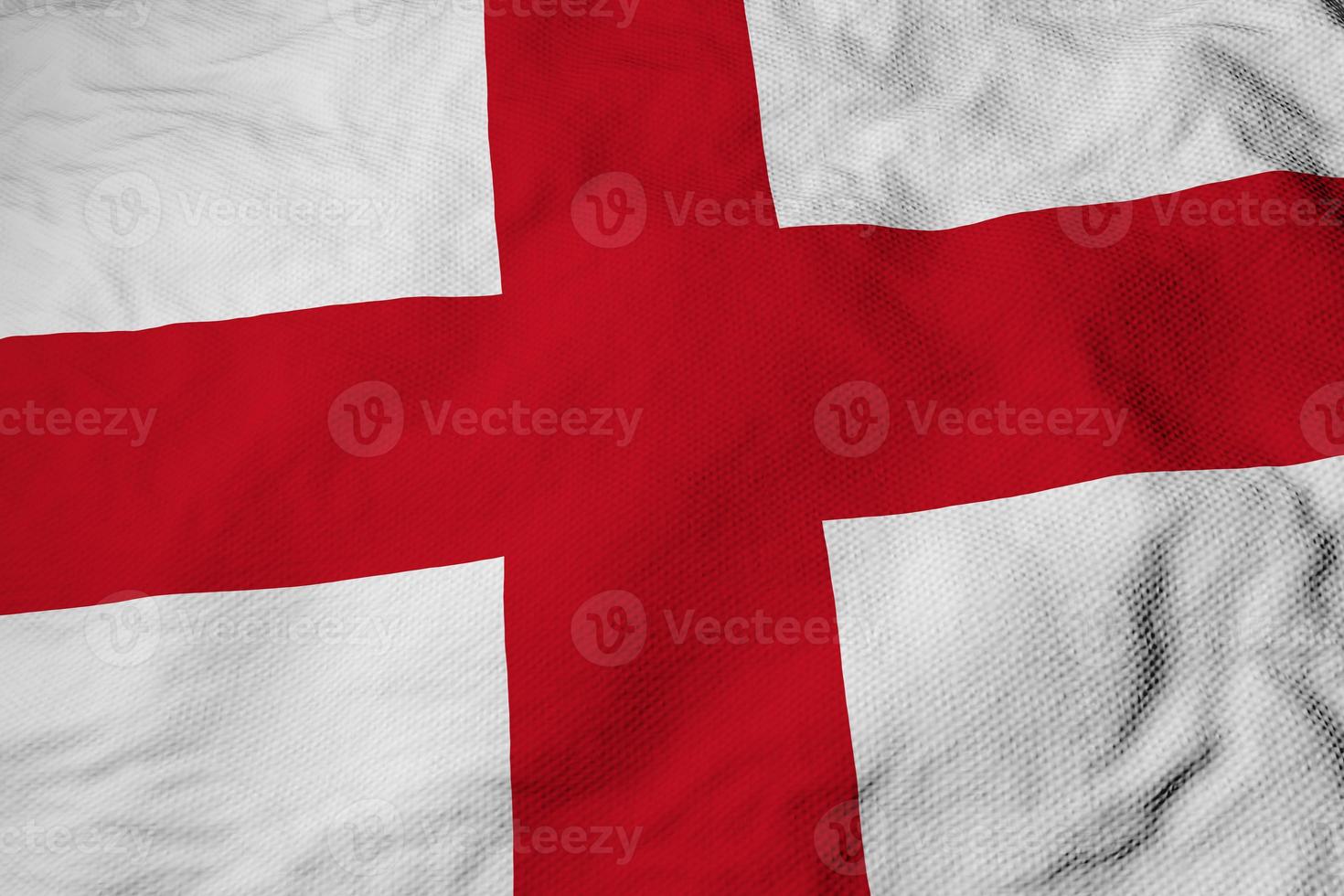 Waving English flag in 3D rendering photo