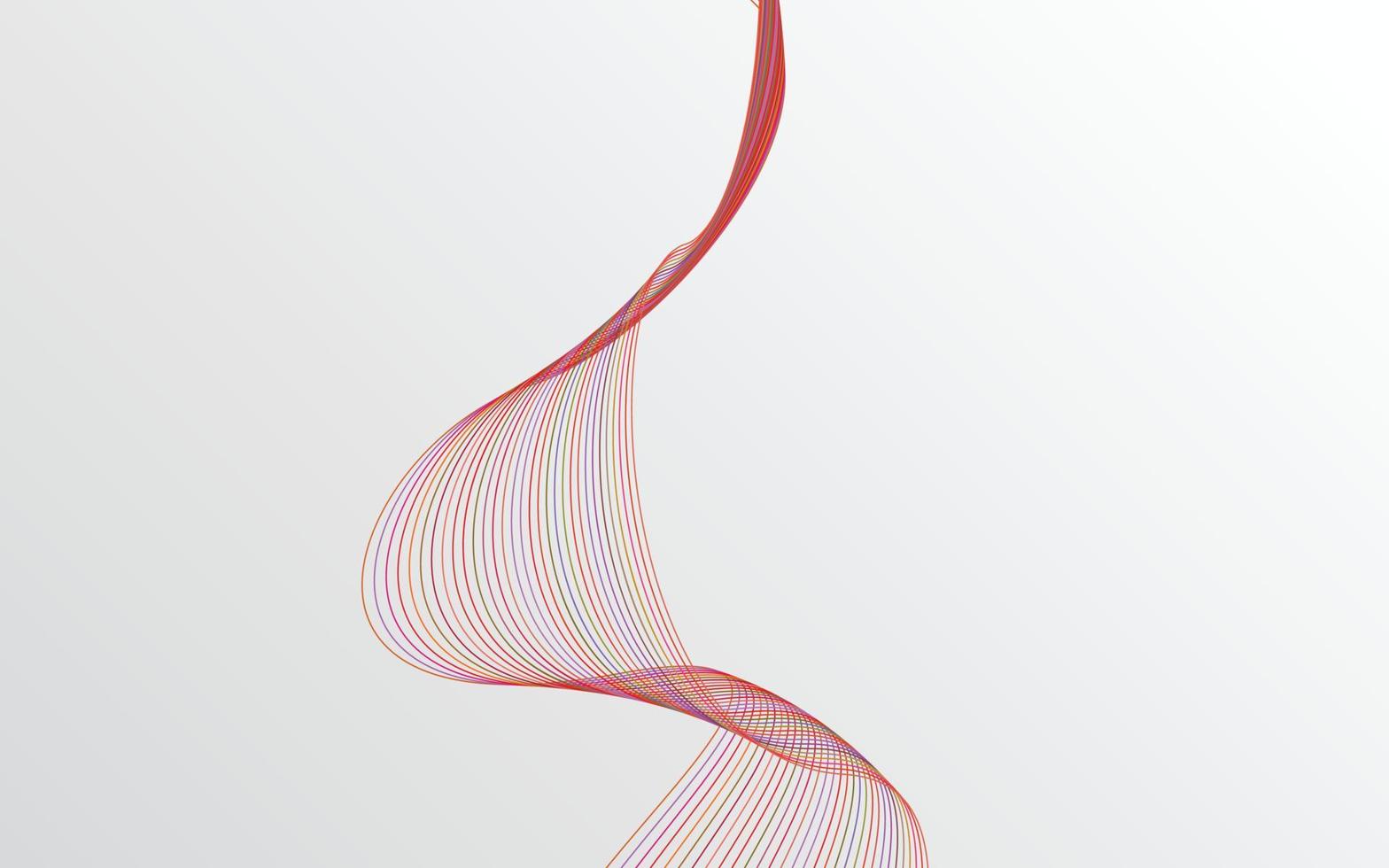 Fondo de líneas onduladas rojas abstractas vector
