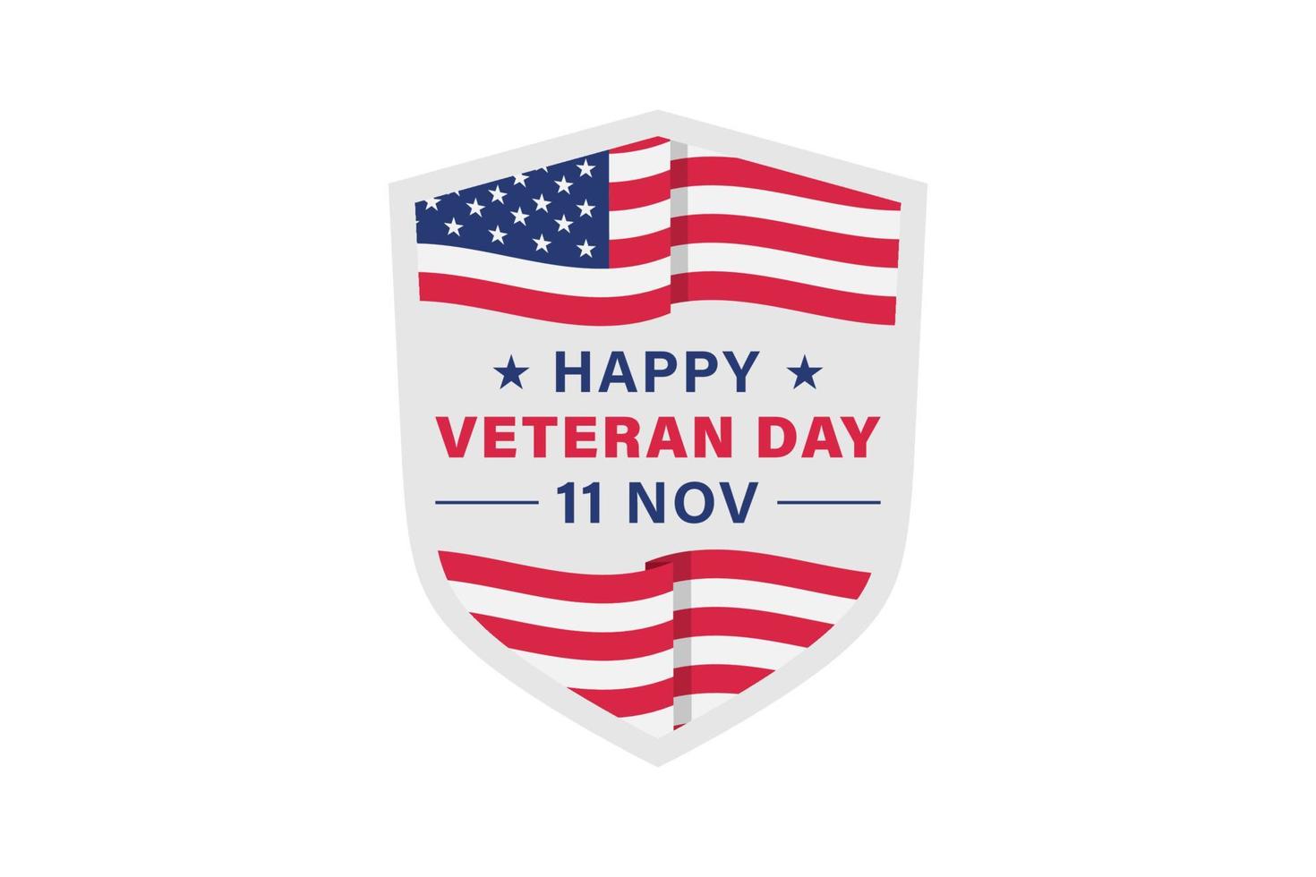 Veteran day vector badge