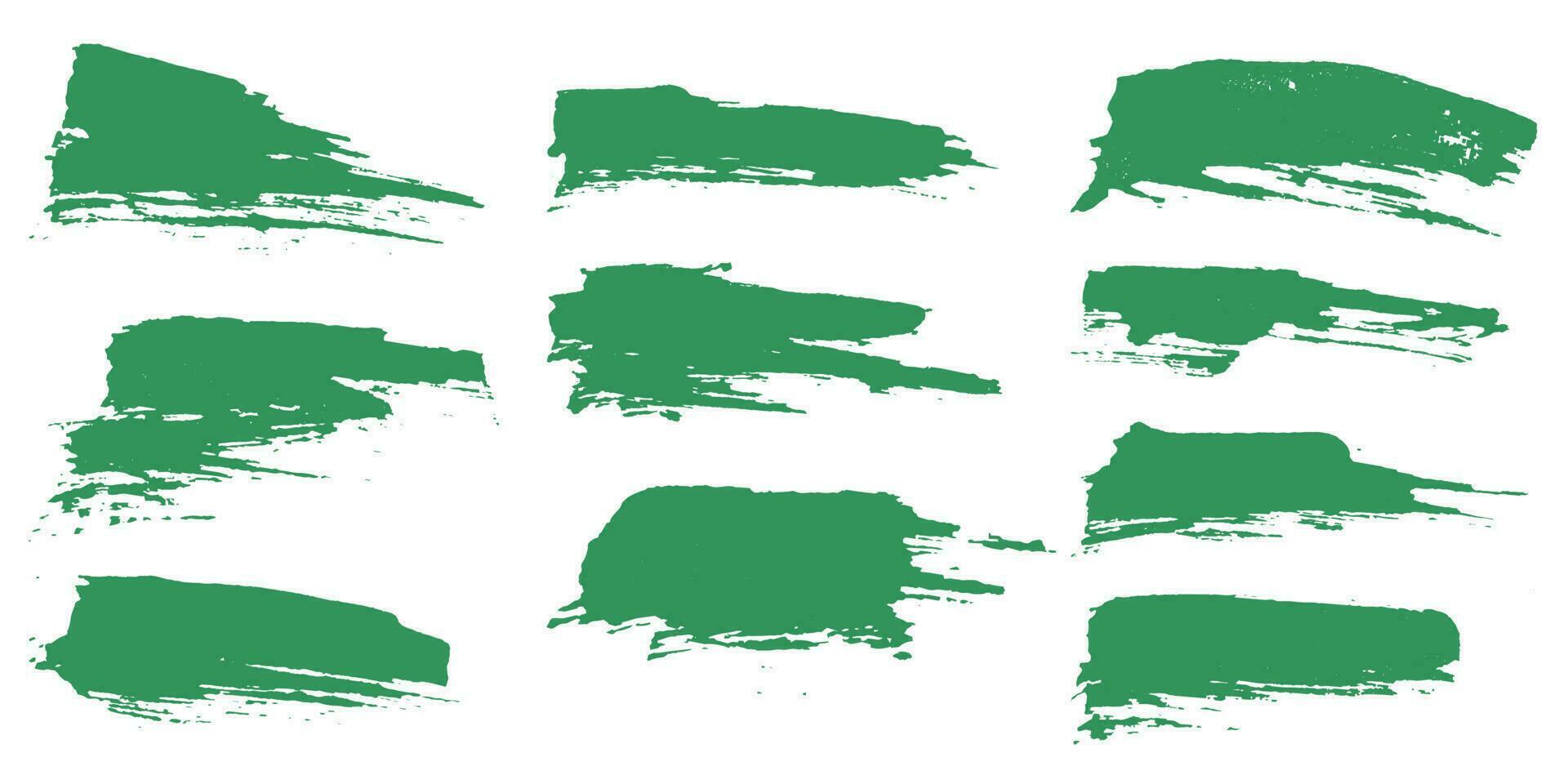 Colorful ink brush stroke collection vector