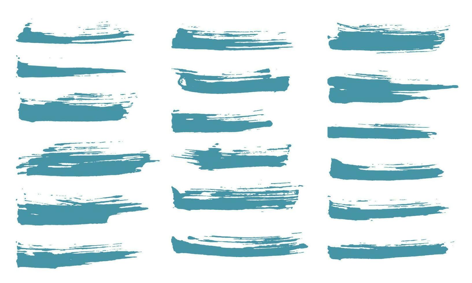 Colorful ink brush stroke collection vector