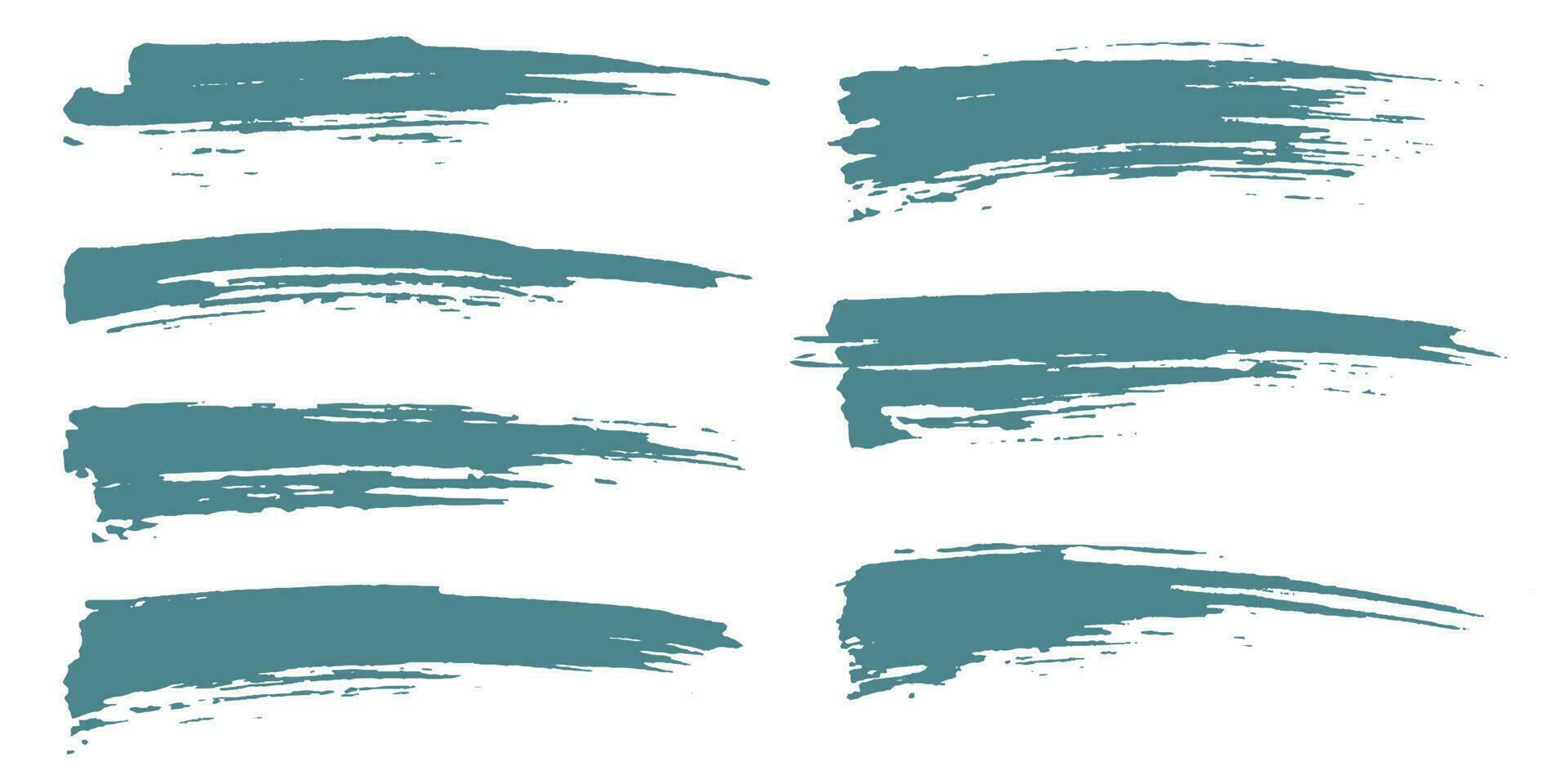 Colorful ink brush stroke collection vector