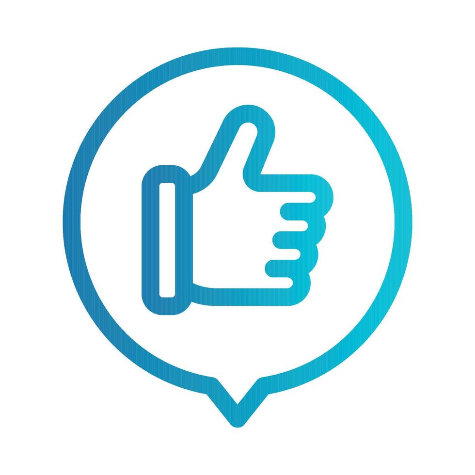Flat illustration on a theme thumbs up vector
