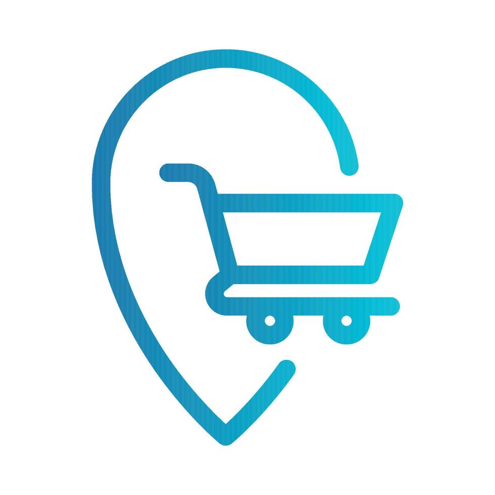 Flat illustration on a theme shopping trolley vector