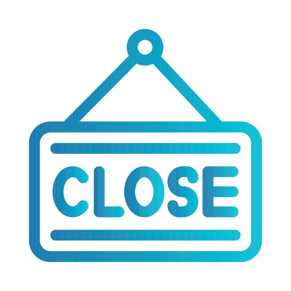 Flat illustration on a theme sign closed vector