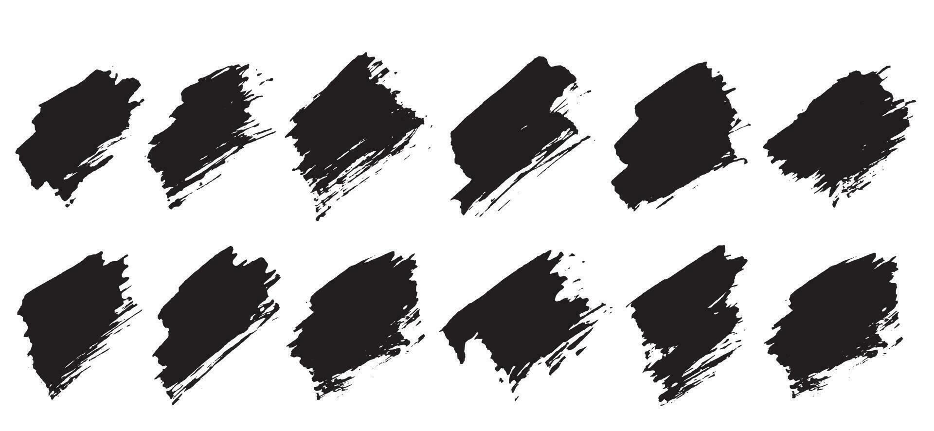 Brush stroke collection vector