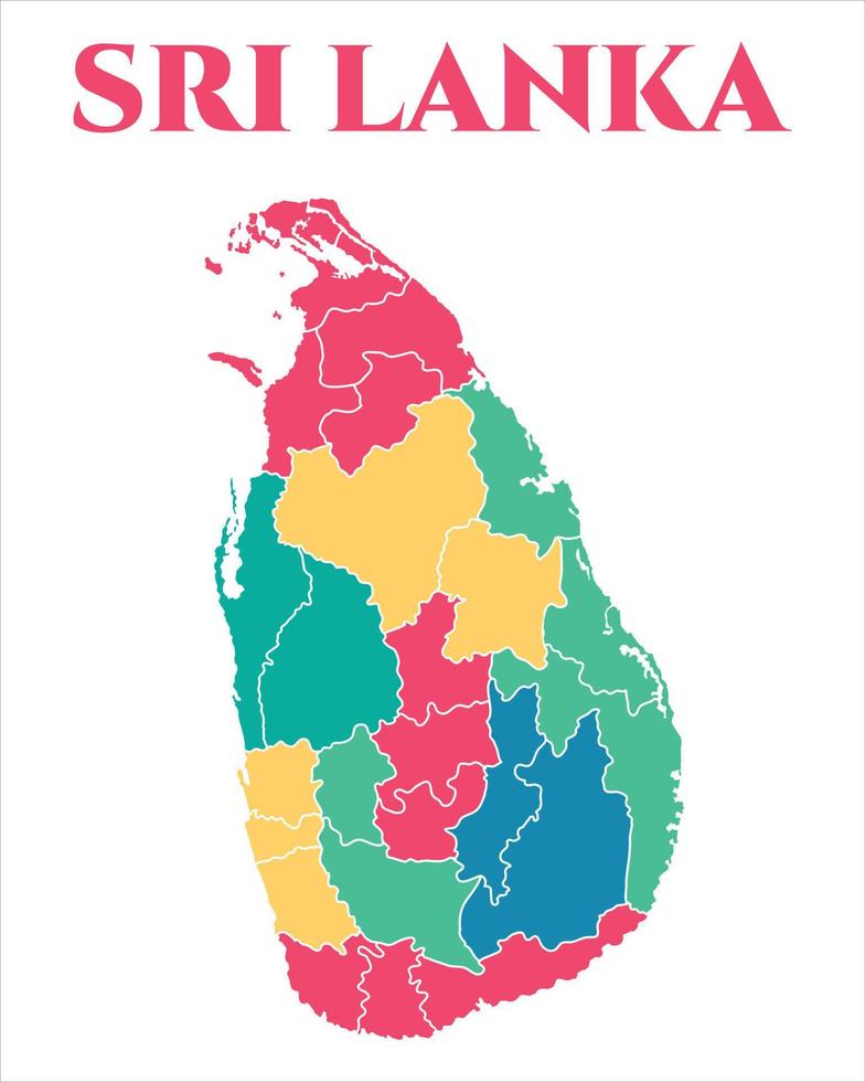 Sri Lanka Map Vector Art