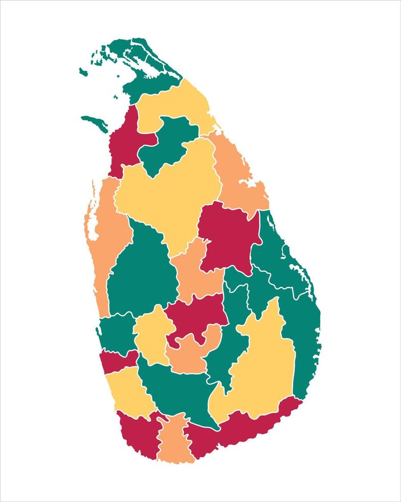 Sri Lanka Map Vector Art