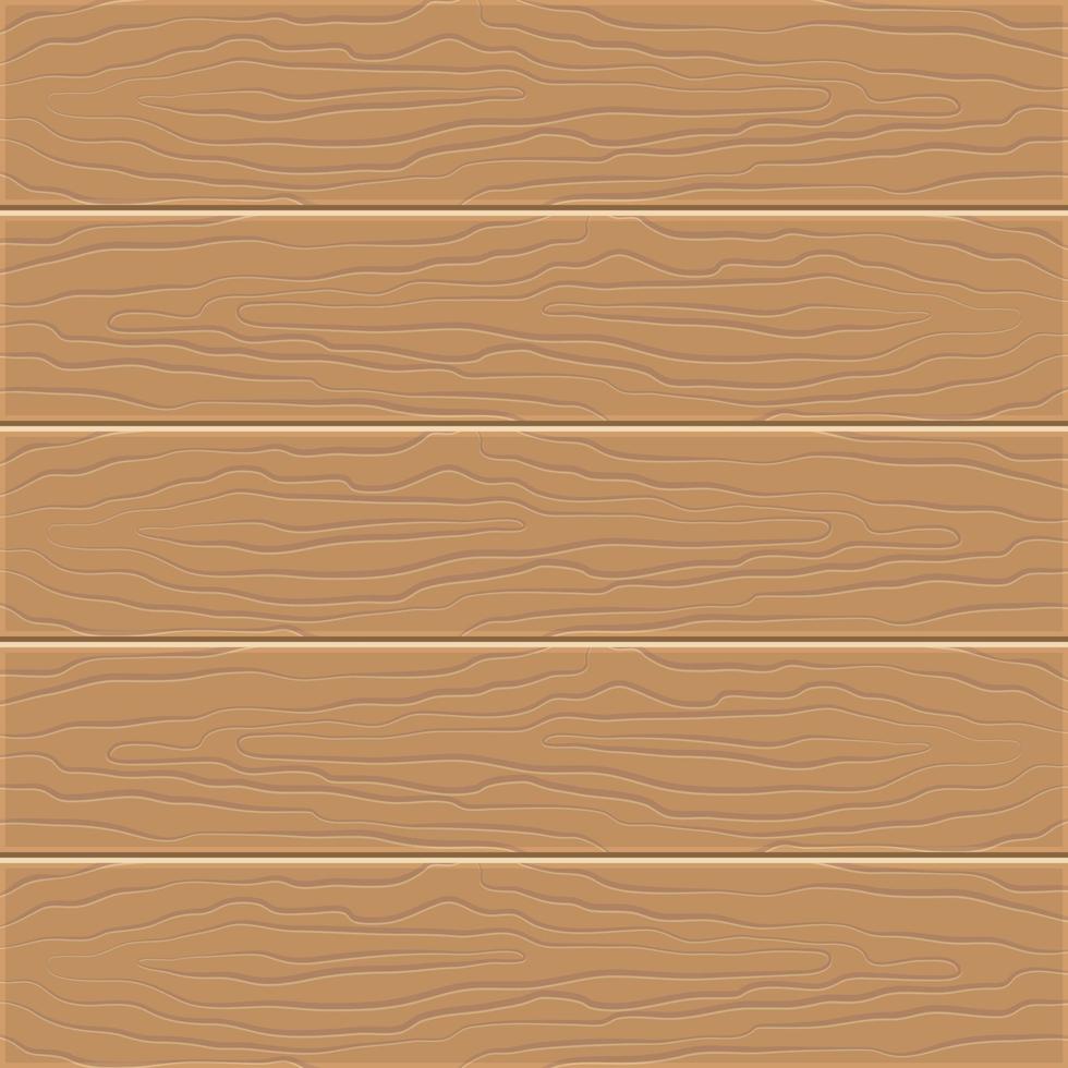 Wood texture background. Five wooden boards in flat design. Vector illustration