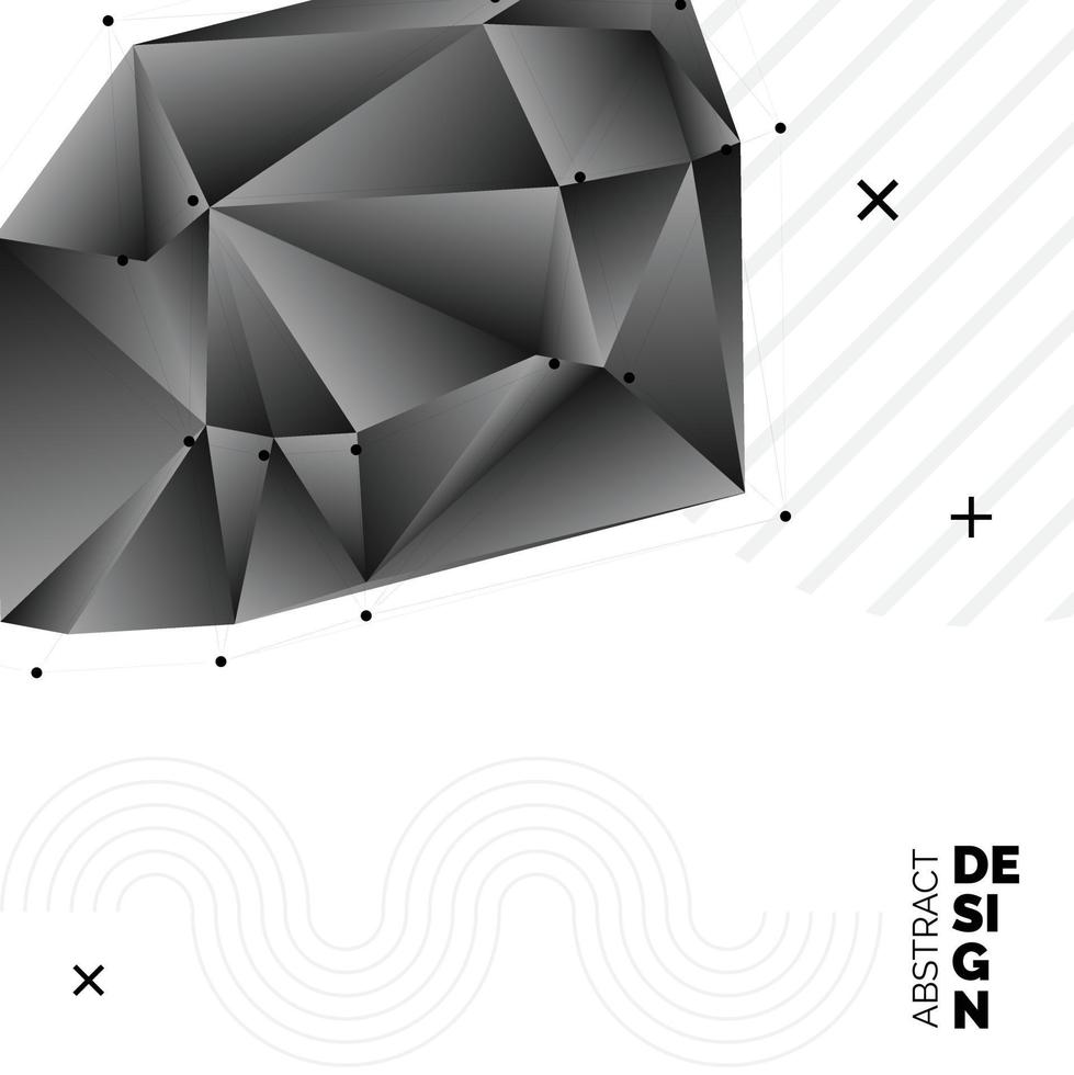 diseño de fondo de triángulo borroso de vector negro. fondo geométrico en estilo origami con degradado