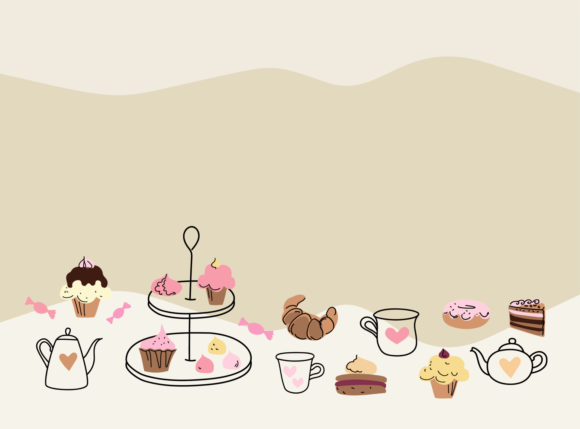 tea set vector 12954445 Vector Art at Vecteezy
