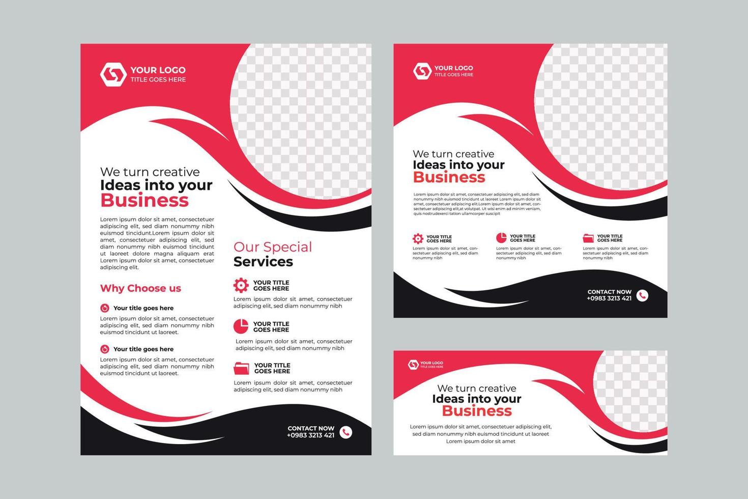 Business banner design vector