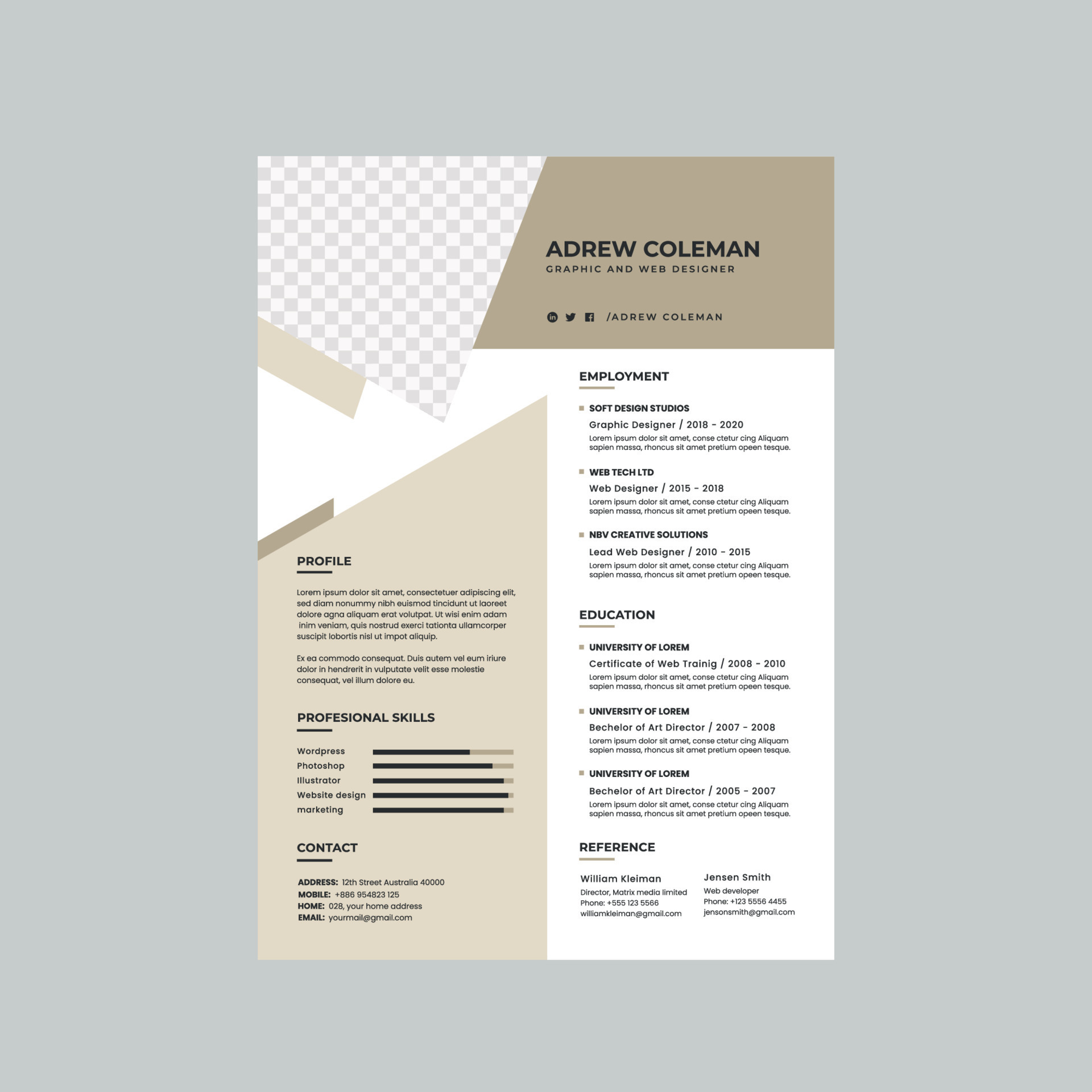 creative resume deign 12954619 - Creative Resume Deign Vector 