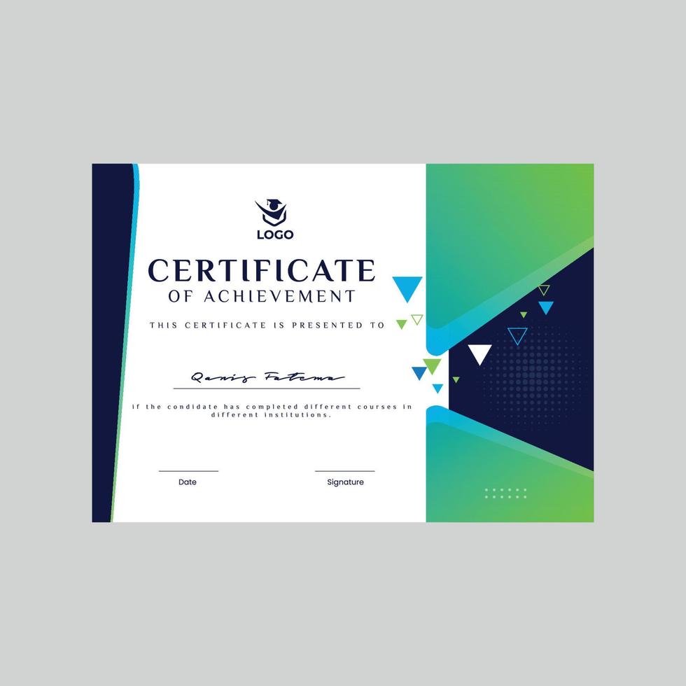certificate design with background vector