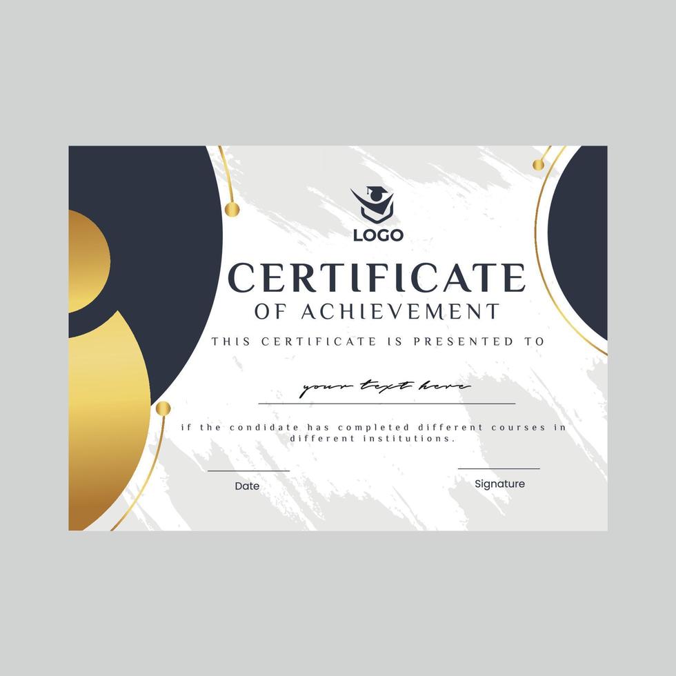 diseño de certificado con fondo vector