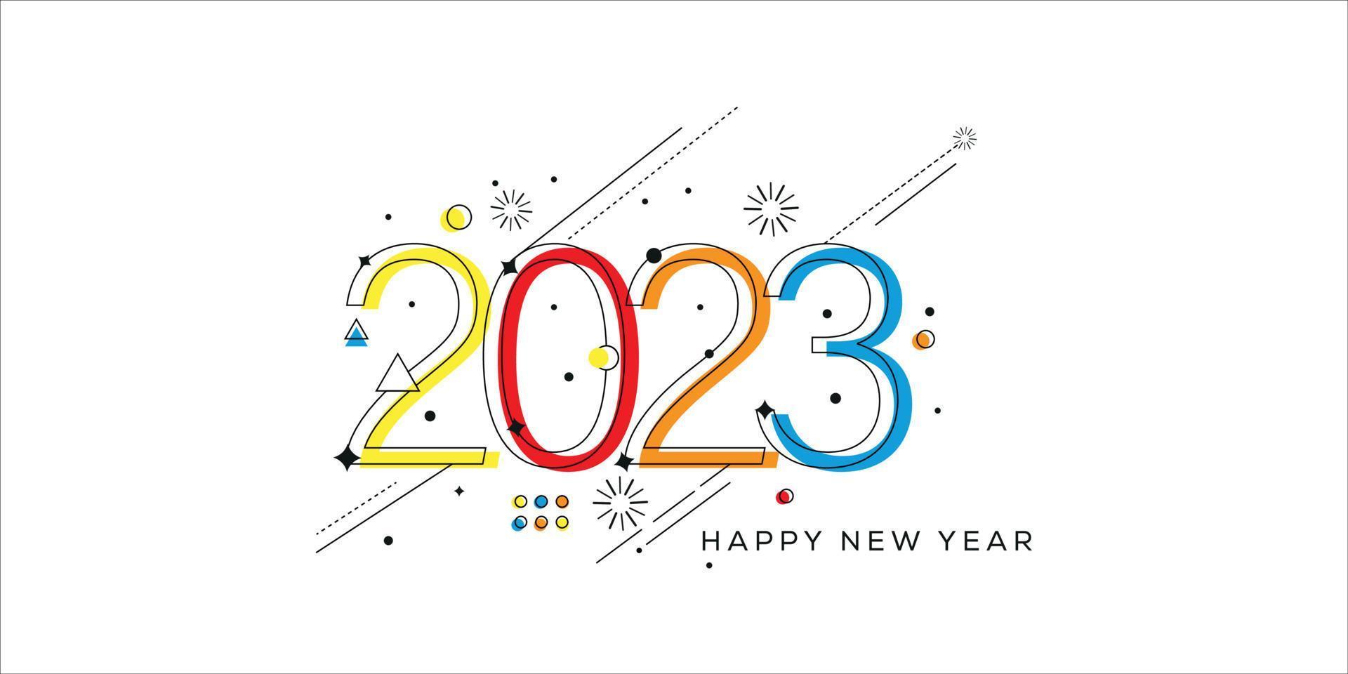 Happy new year 2023 vector