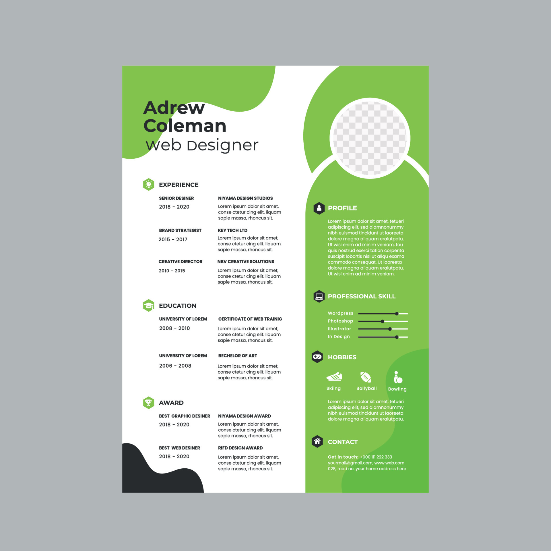 creative resume deign 12954669 - Creative Resume Deign Vector 