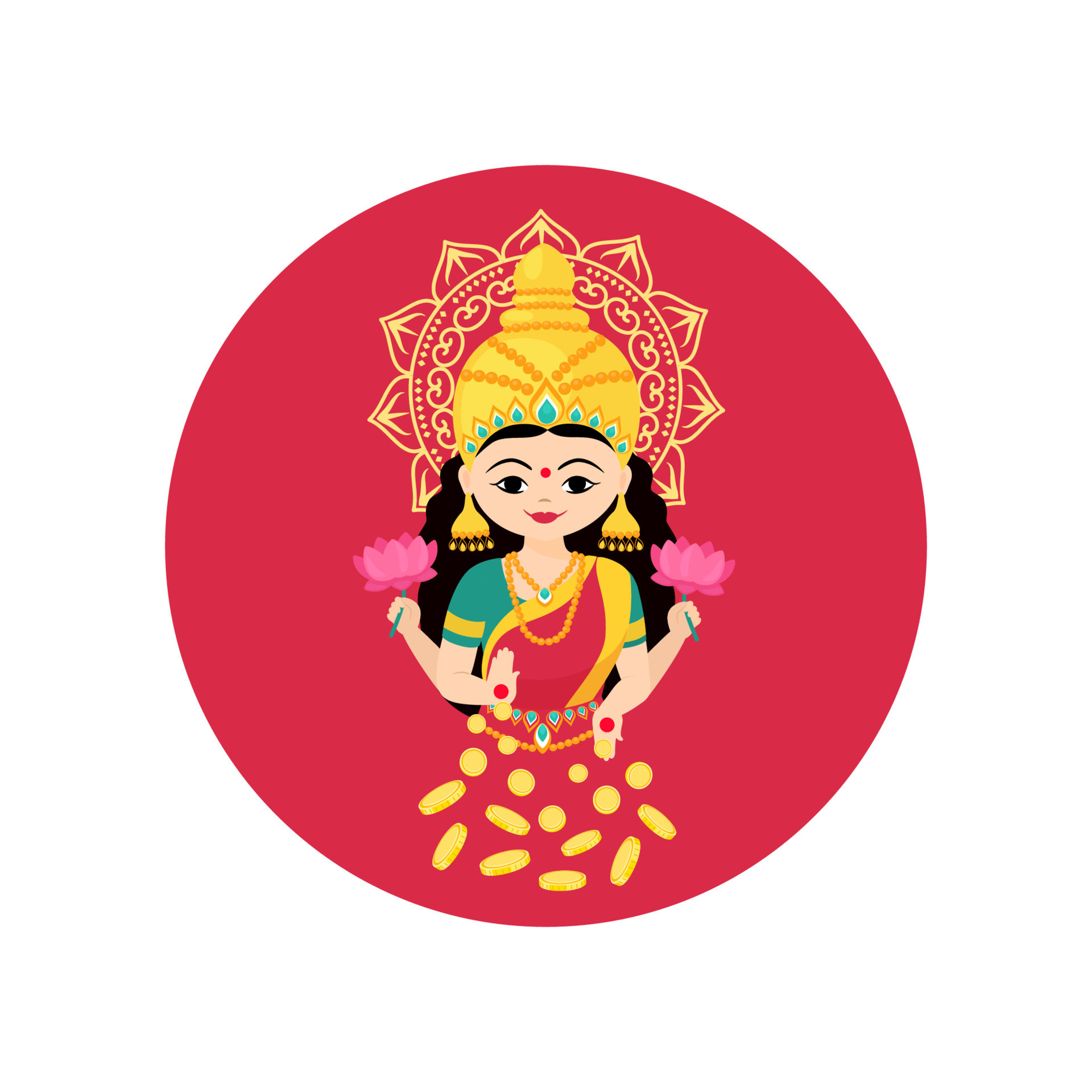 Goddess Lakshmi sitting on the lotus with of money and flowers in her hands. Icons vector cartoon illustration isolated on white background. 12954862 Vector Art at Vecteezy Goddess Lakshmi sitting on the lotus with of money and flowers in her hands. Icons vector cartoon illustration isolated on white background. 12954862 Vector Art at Vecteezy