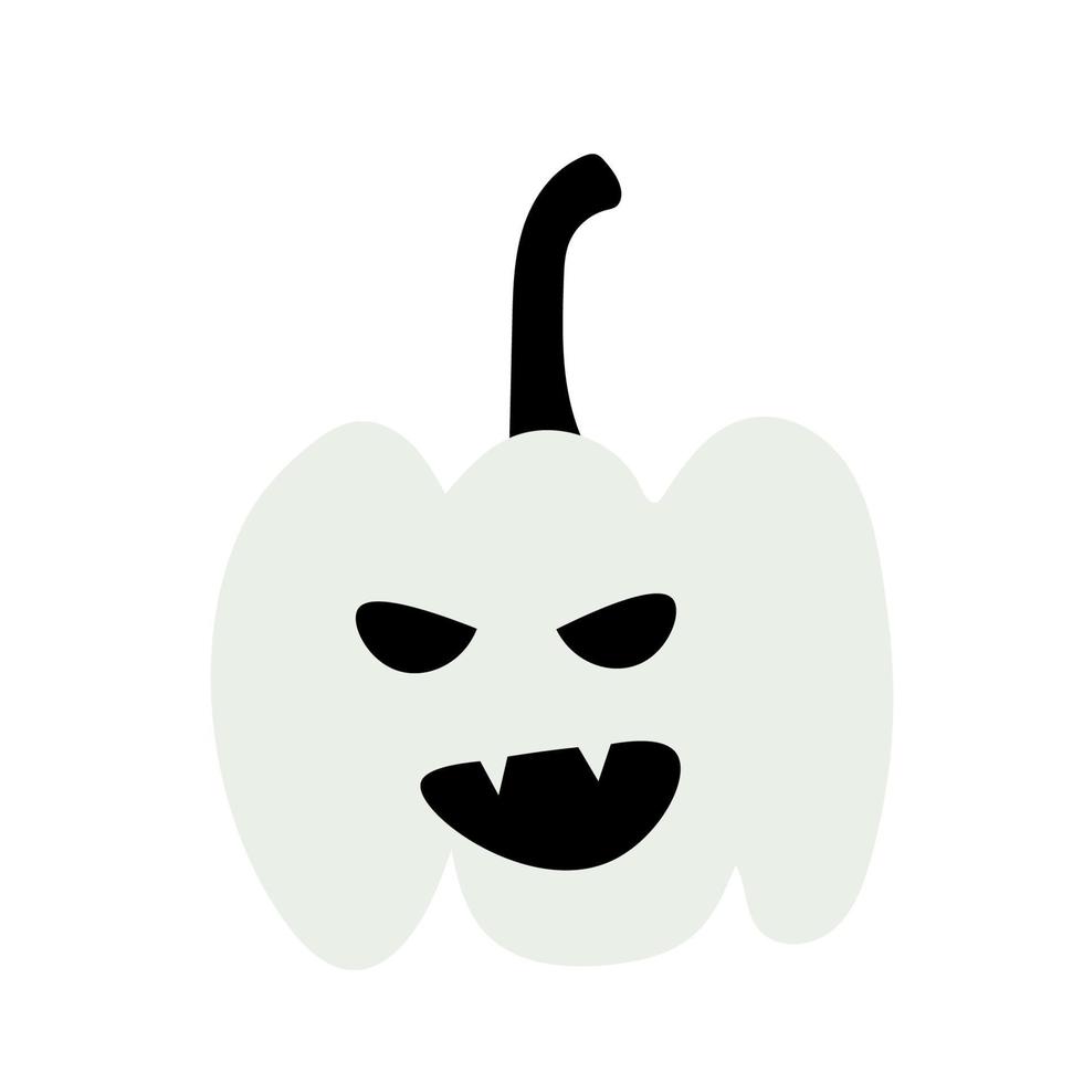 Autumn halloween scary pumpkin. Harvest season. vector