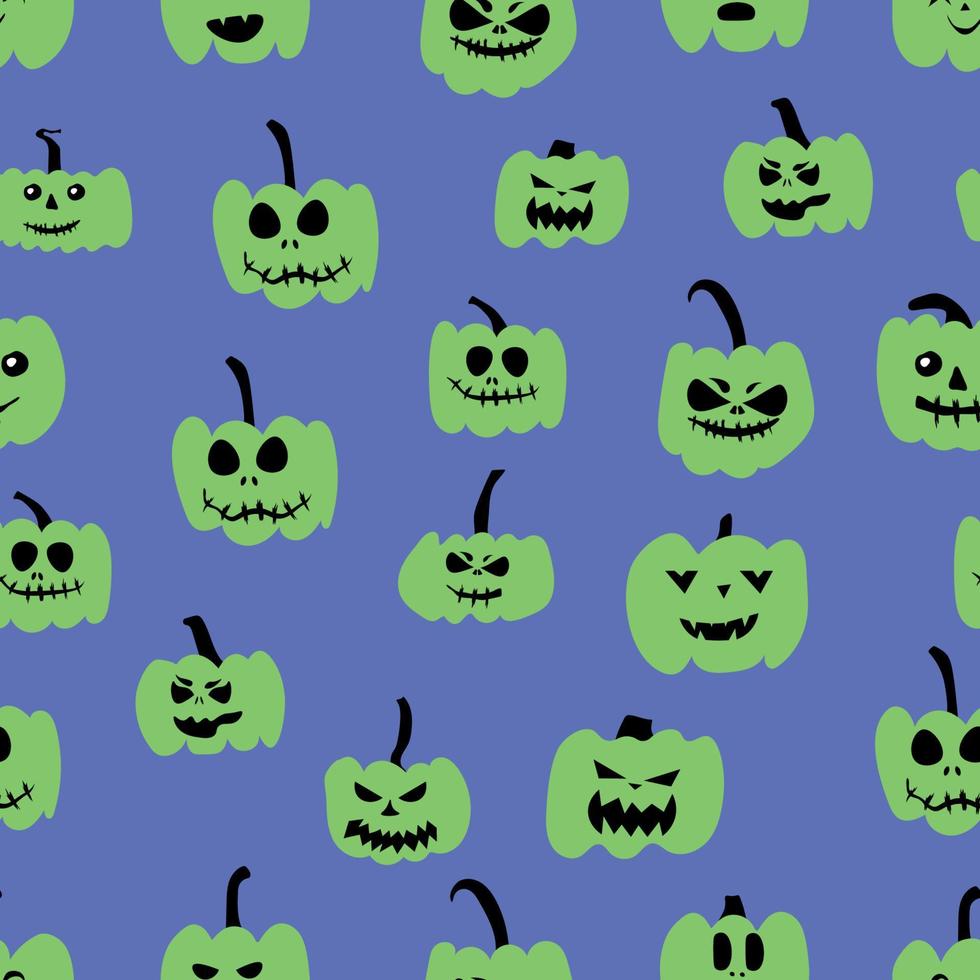 Autumn pumpkins with color background. Perfect for fall, Halloween, Thanksgiving, holidays, fabric, textile. Seamless repeat swatch. vector