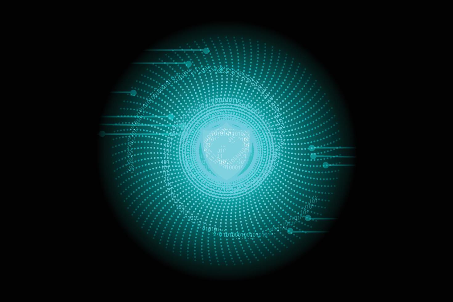 blue network light code and data security abstract technology background vector