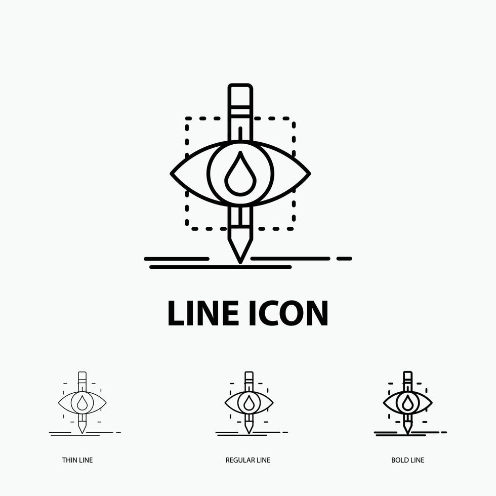 Ecology. monitoring. pollution. research. science Icon in Thin. Regular and Bold Line Style. Vector illustration