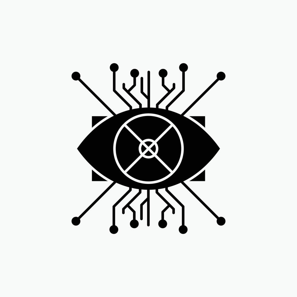 Ar. augmentation. cyber. eye. lens Glyph Icon. Vector isolated illustration
