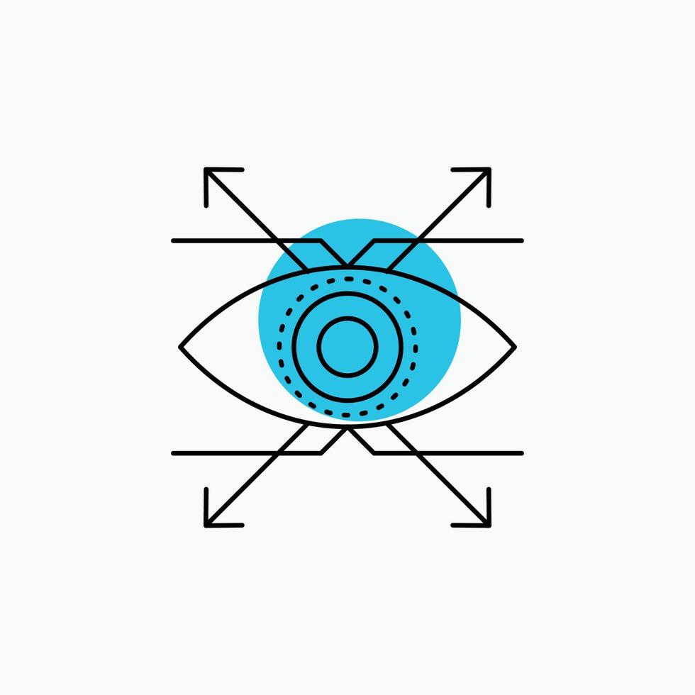 Business. eye. look. vision Line Icon vector