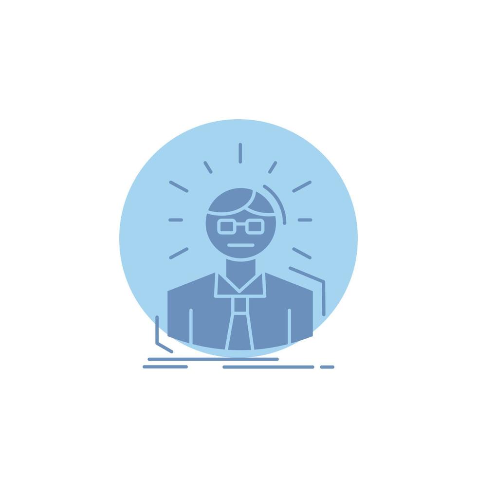 Manager. Employee. Doctor. Person. Business Man Glyph Icon. vector