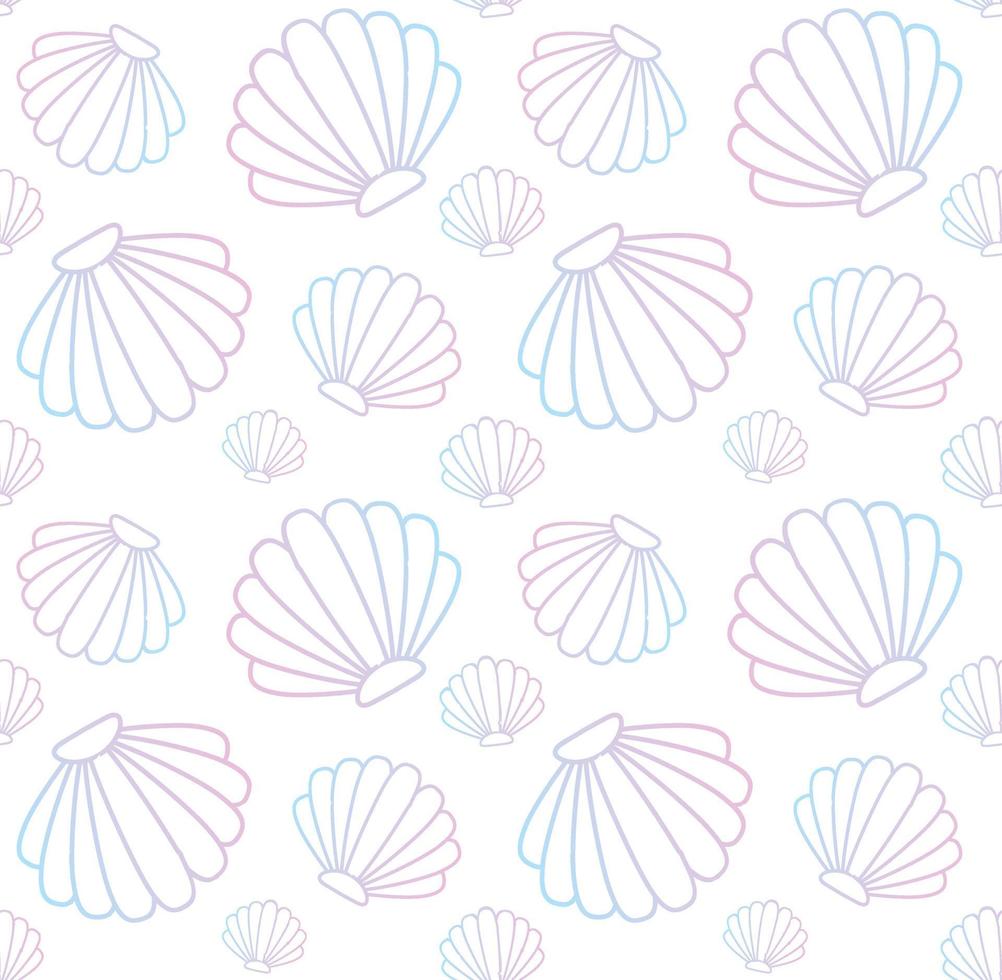 Vector seamless pattern of shell