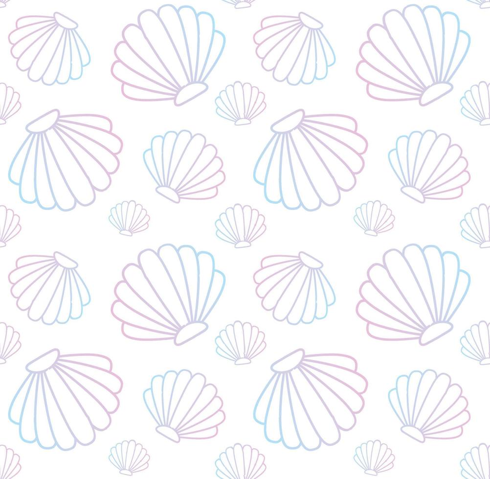Vector seamless pattern of shell