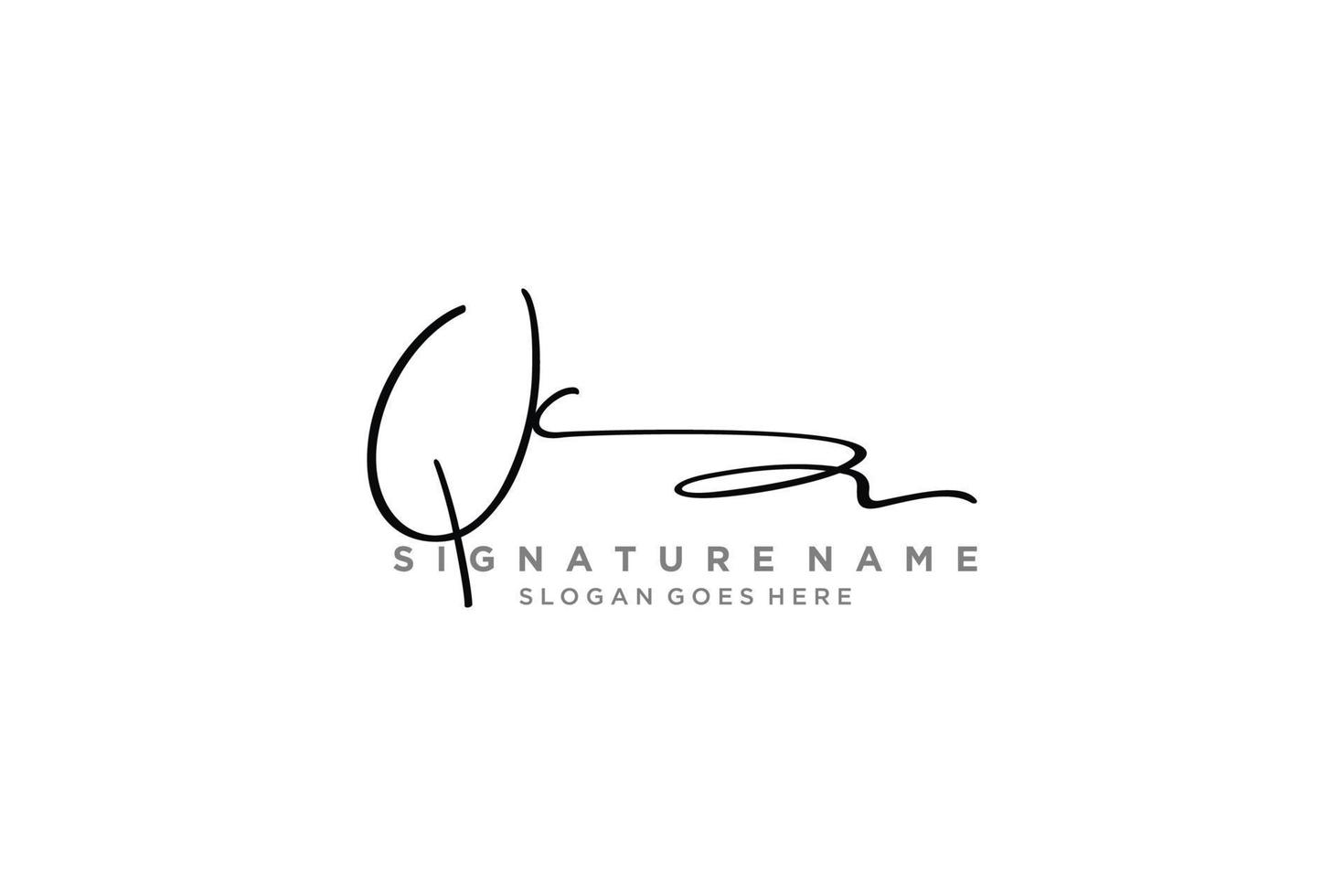 Initial QC Letter Signature Logo Template elegant design logo Sign Symbol template vector icon