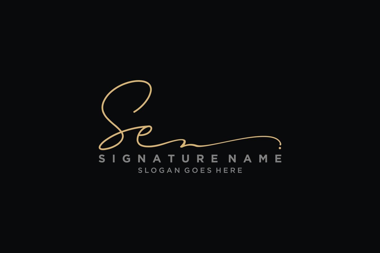 Initial SE Letter Signature Logo Template elegant design logo Sign Symbol template vector icon