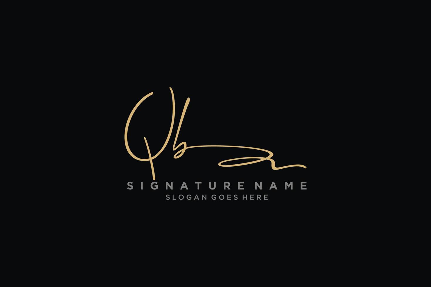 inicial qb carta firma logotipo plantilla elegante diseño logotipo signo símbolo plantilla vector icono