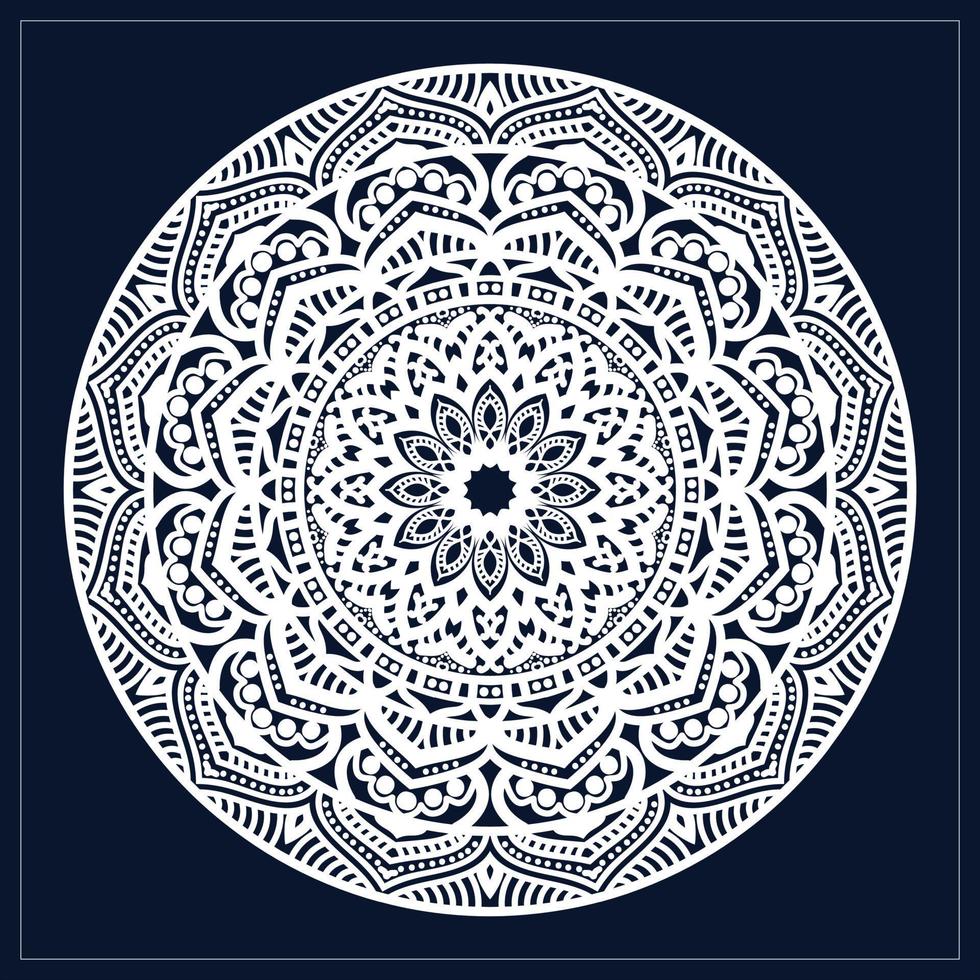 White color mandala and unique design. vector