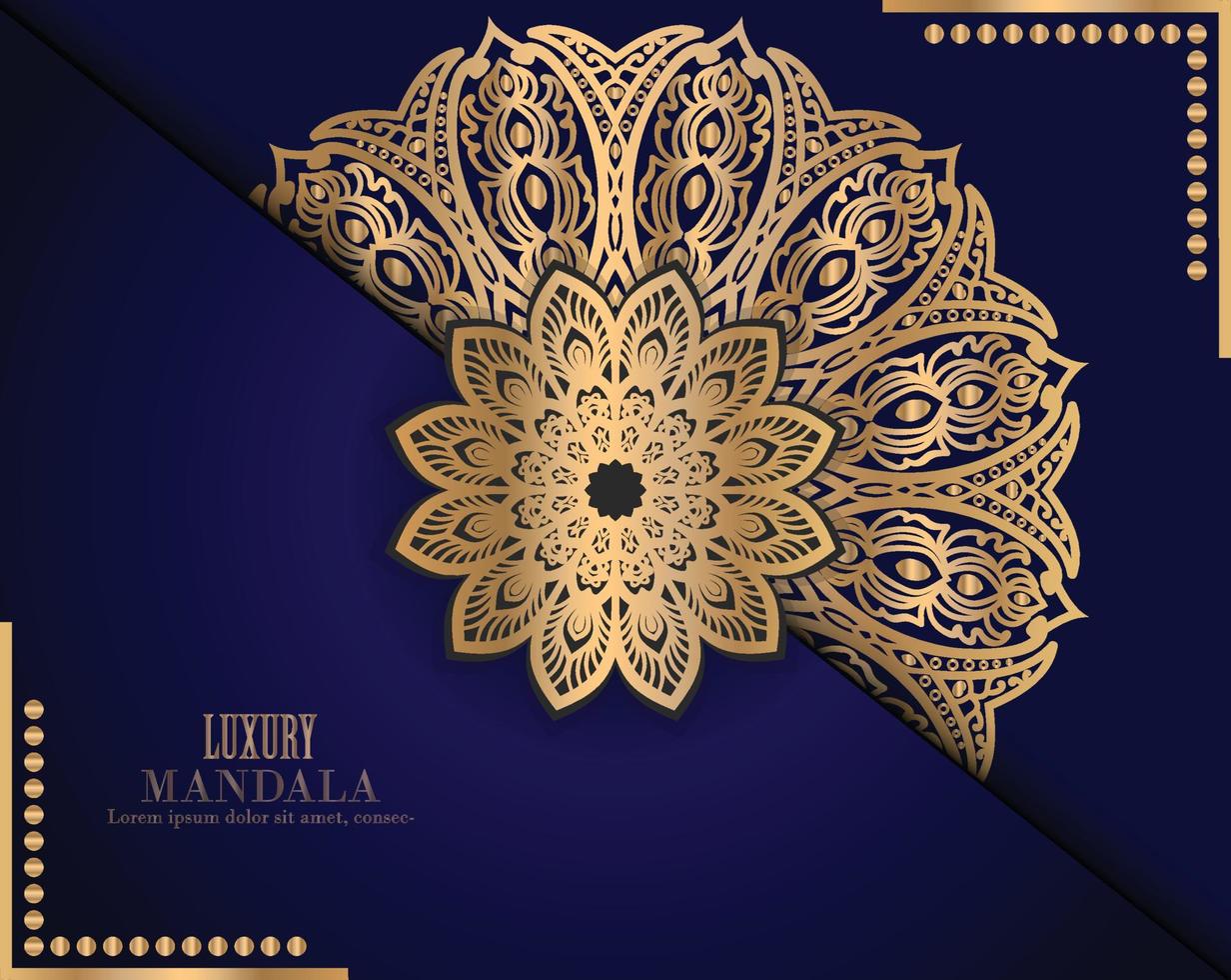 Luxury background golden mandala for invitation and other work. vector
